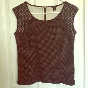 Ann Taylor Mixed Print Top
